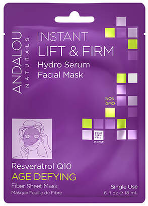 Andalou Naturals Instant Lift & Firm Hydro Serum Facial Mask Resveratrol Q10, Single Use