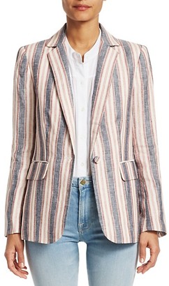 white linen denim jacket