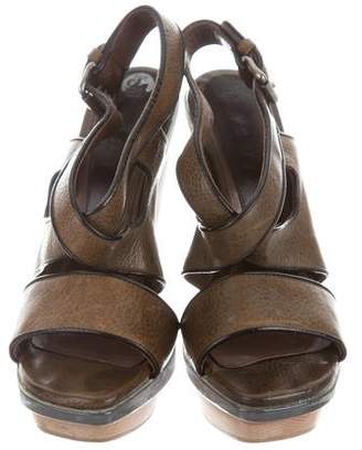 Marni Leather Crossover Sandals