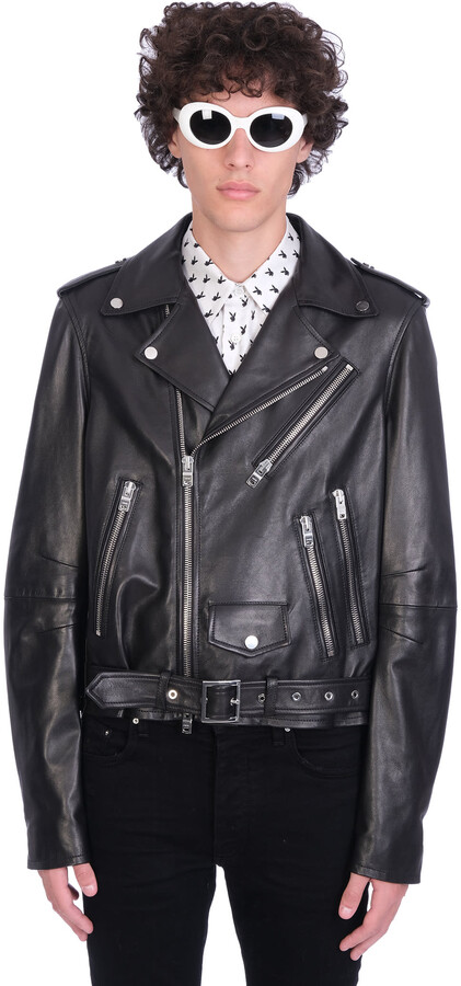 Amiri leather biker jacket - ShopStyle