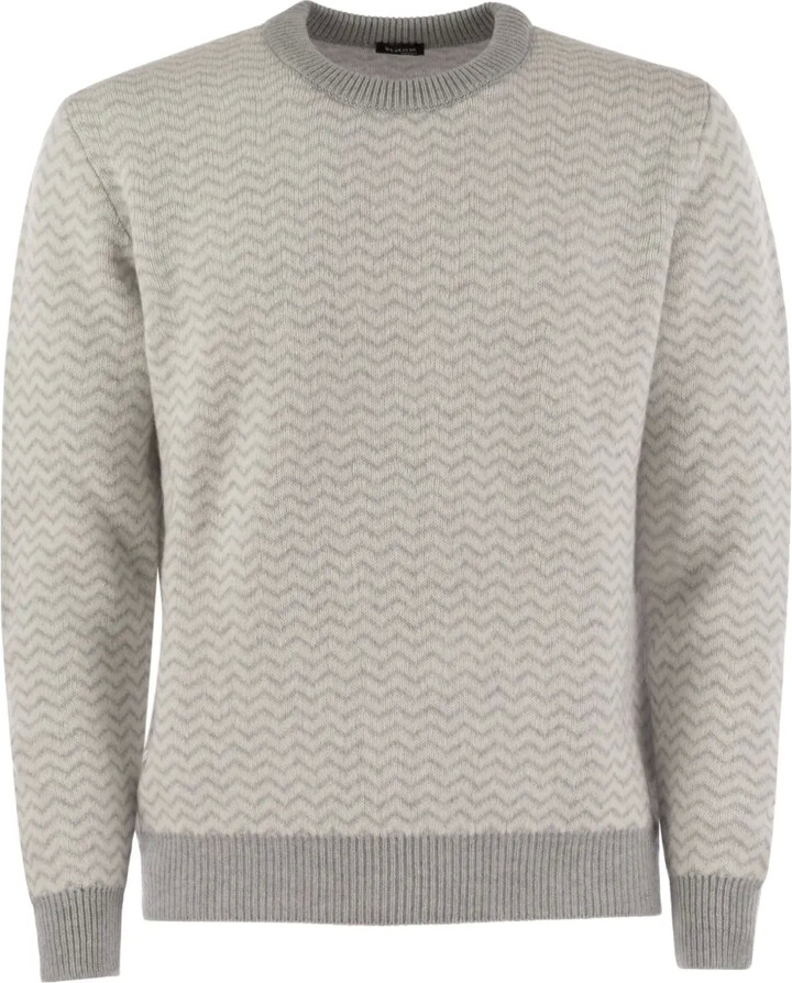 Kiton Chevron Ribbed Sweater