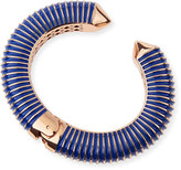 Thumbnail for your product : Eddie Borgo Enameled Rose Gold Plated Scaled Cuff, Blue