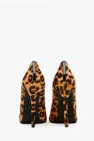 Thumbnail for your product : Nasty Gal Jeffrey Campbell Darling Pump - Leopard Pony