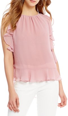 M.S.S.P. Ruffled Georgette Woven Blouse