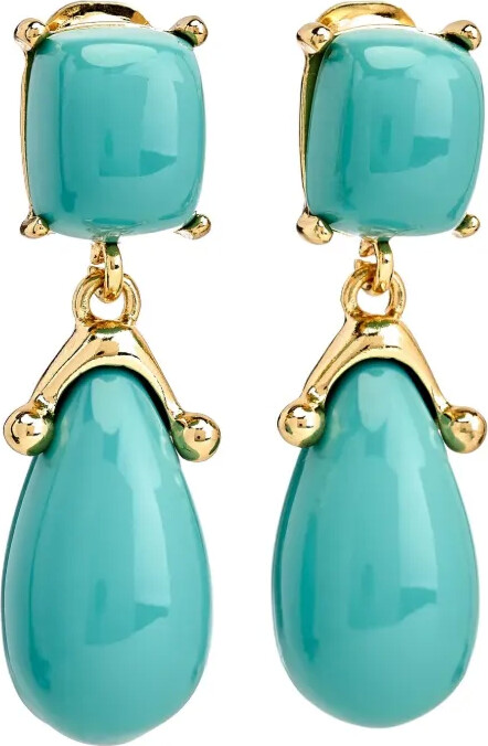Kenneth Jay Lane Square-Top Drop Earrings