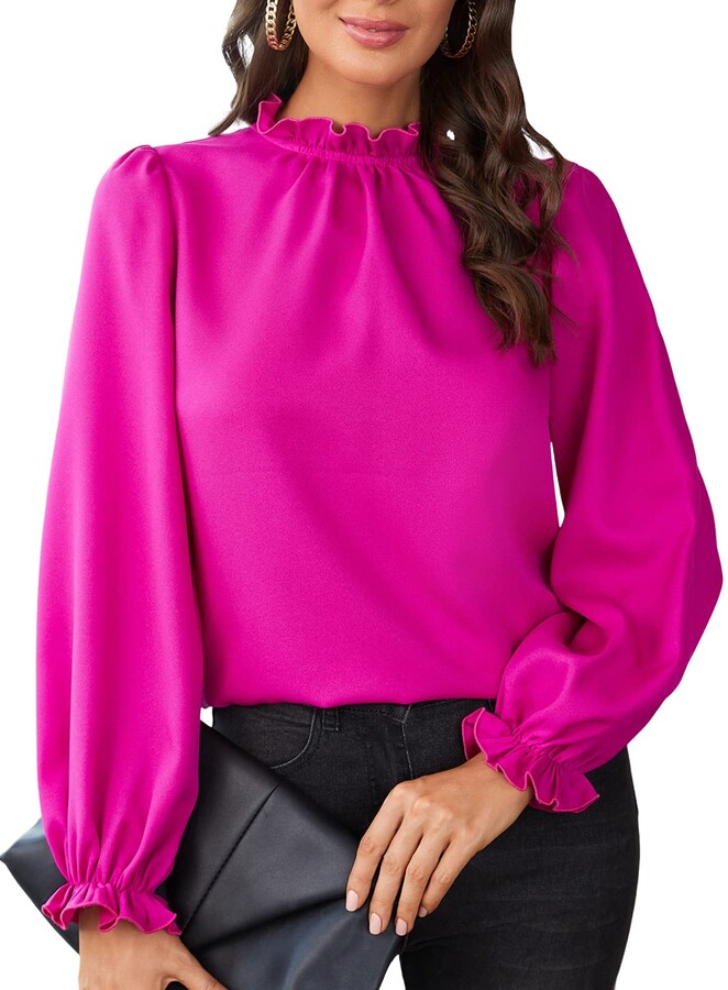 hot pink chiffon shirt