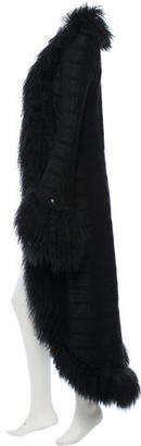 Chanel Fur-Trimmed Long Coat