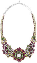 Thumbnail for your product : Valentino Sparkling silver-plated Swarovski crystal bib necklace