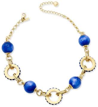 Kate Spade Gold-Tone Blue Statement Necklace