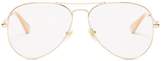 Thumbnail for your product : Gucci Aviator Metal Glasses - Womens - Gold