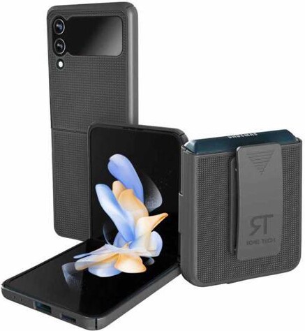 Samsung Galaxy Z Flip4 6.7' (2022) Rome Tech Shell Holster Combo Case - Black
