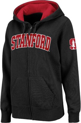 Colosseum Women's Stadium Athletic Black Stanford Cardinal Arched Name Full-Zip Hoodie