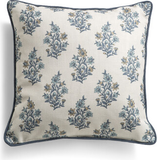 TJMAXX 22X22 Vintage Garden Florals Oversized Luxury Pillow, Polyester