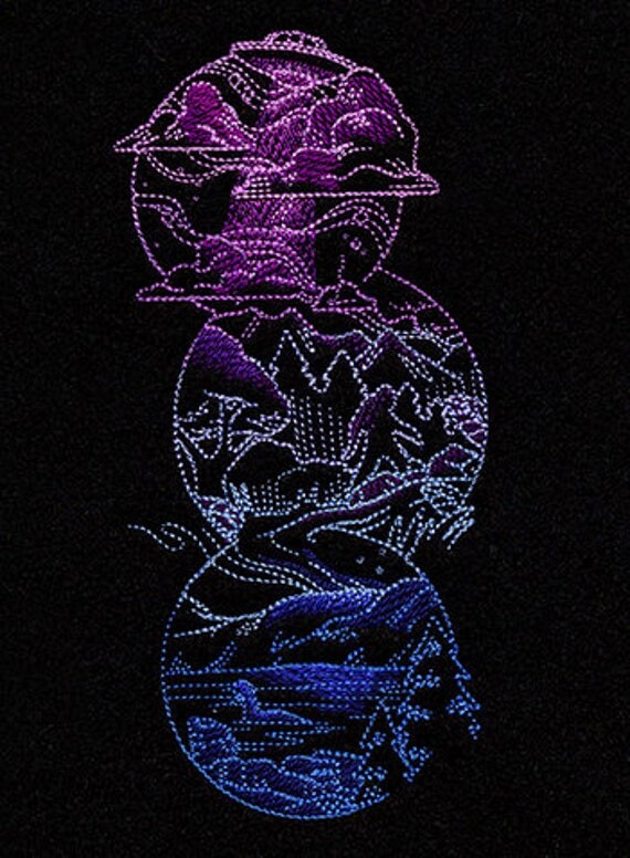Mythological Cryptid Worlds - Embroidered Waffle Weave Hand/Dish Towel