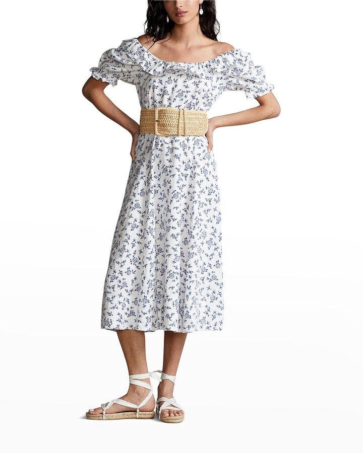 Ralph Lauren Off The Shoulder Dress | Shop the world's largest 