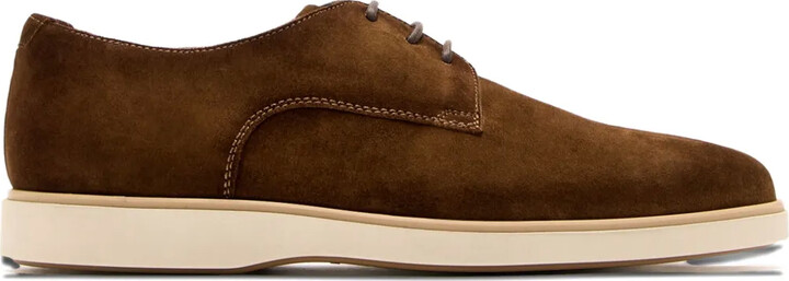 Suede Lace-Up Derby Shoes