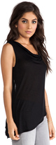 Thumbnail for your product : Heather Twist Back Leather Strap Top