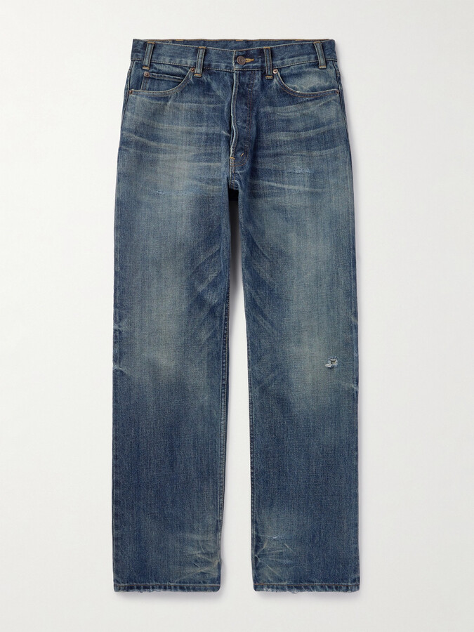 Celine Wesley Distressed Straight-Leg Jeans