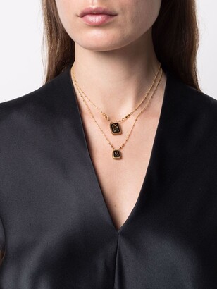 GAS Bijoux Marre Long Crystal Chain Necklace in Gold