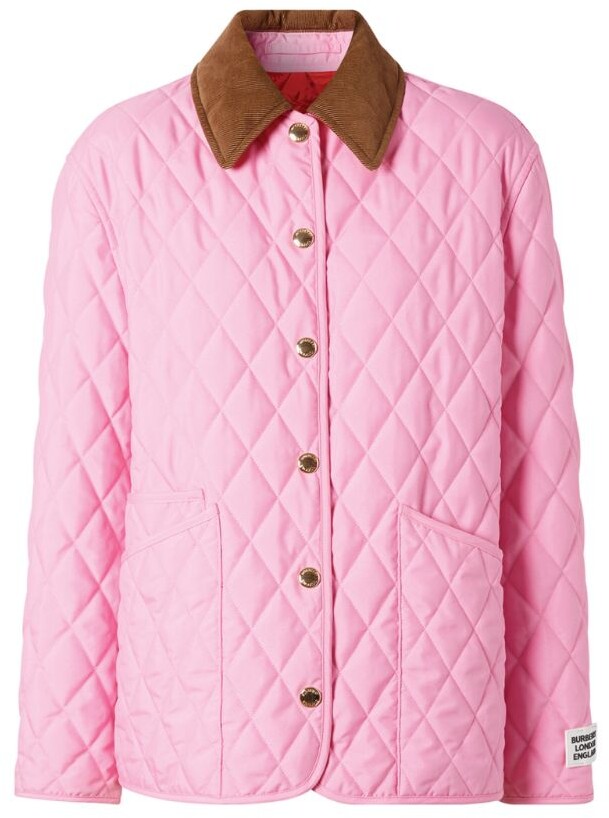 Burberry CorduroyCollar Quilted Jacket ShopStyle