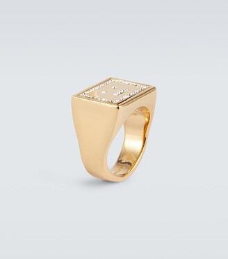 Acne Studios Face logo ring - ShopStyle Jewellery