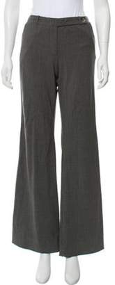 Celine Wool Mid-Rise Pants Grey Wool Mid-Rise Pants