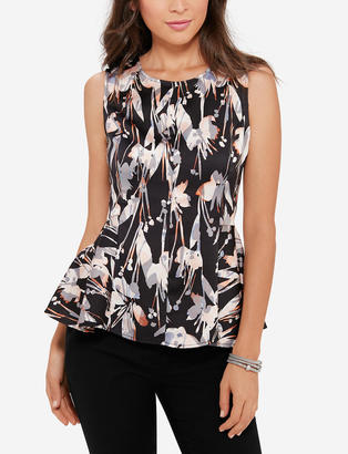 The Limited Printed Peplum Shell