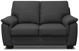 Argos Home Lukah 2 Seat Leather/ Leather Effect Sofa - Black
