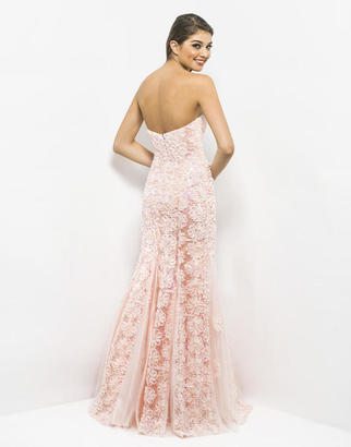 Blush by Alexia Designs Blush - Embroided Floral Strapless Mermaid Gown 9582