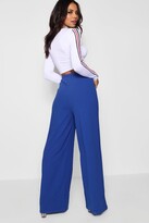 Thumbnail for your product : boohoo Popper Front Crepe Wide Leg Pants