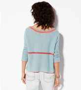 Thumbnail for your product : American Eagle AE Reverse Stitch Cropped Sweater