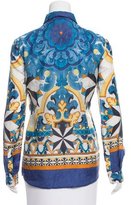 Thumbnail for your product : Philosophy di Alberta Ferretti Ornate Printed Silk Button-Up