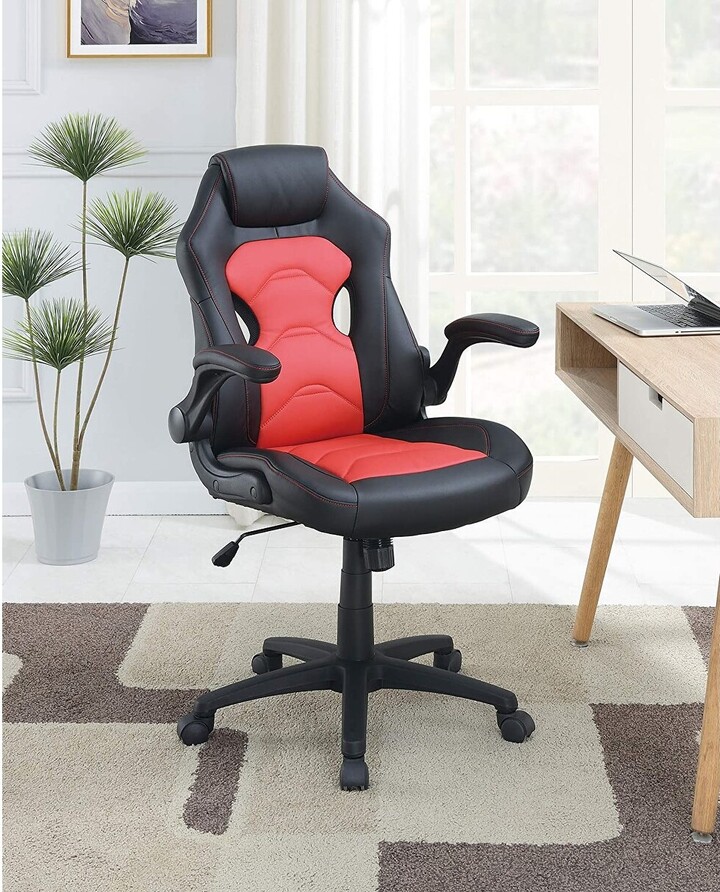 TiramisuBest Relax Gaming Work Office Chair, Black and Red Office Chair