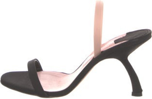 Piferi Satin Slingback Sandals Black | Piferi Satin Slingback Sandals in Black, Women's 7.5