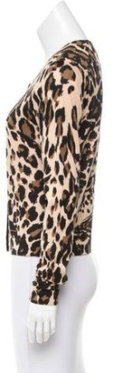 Diane von Furstenberg Ibiza Leopard Printed Cardigan