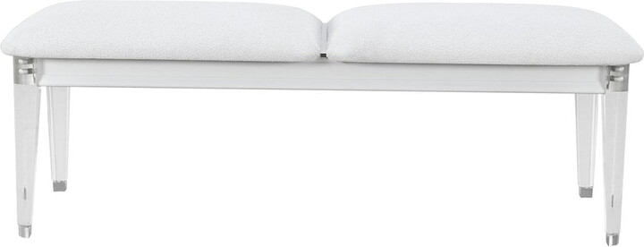 Global Furniture USA Apollo Contemporary Cushioned Bench Gray