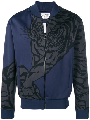 Valentino Tiger Print Bomber Jacket - ShopStyle Sweaters
