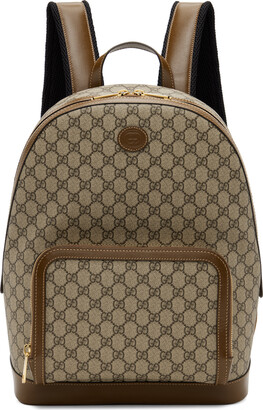 Gucci Beige & Brown GG Supreme Backpack - ShopStyle