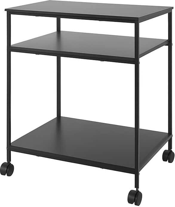 Large Printer Stand with Adjustable Storage Shelf 3 Tier Rolling Printer Cart with Wheels for Office 100 LBS Capacity