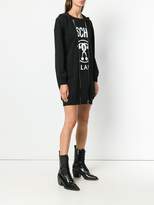 Thumbnail for your product : Moschino logo print hoodie dress