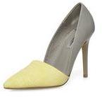Dorothy Perkins Womens Colourblock high pointed court shoes- Yellow