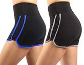 Thumbnail for your product : Neonysweets Womens Yoga Shorts Fitness GYM Workout Short Pants Black Blue M