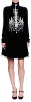 Thumbnail for your product : Dolce & Gabbana Mock-Neck Embellished-Chandelier Dress, Black
