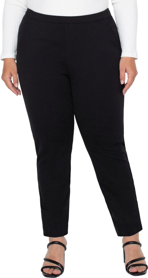 DKNY Women's Soft Ponte Knit High Rise Pull-On Pants - Macy's