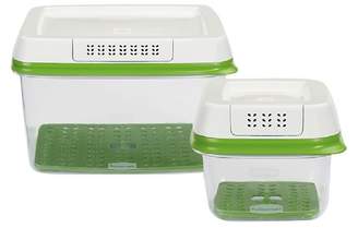 Rubbermaid 2ct FreshWorks Produce Saver Food Storage Container with Lid Green