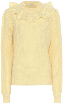 Miu Miu Ruffled mohair-blend sweater