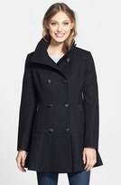 Thumbnail for your product : GUESS Skirted Wool Blend Coat