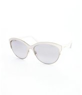Thumbnail for your product : Valentino white metal cat eye sunglasses