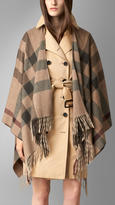 Thumbnail for your product : Burberry Check Merino Wool Cashmere Wrap