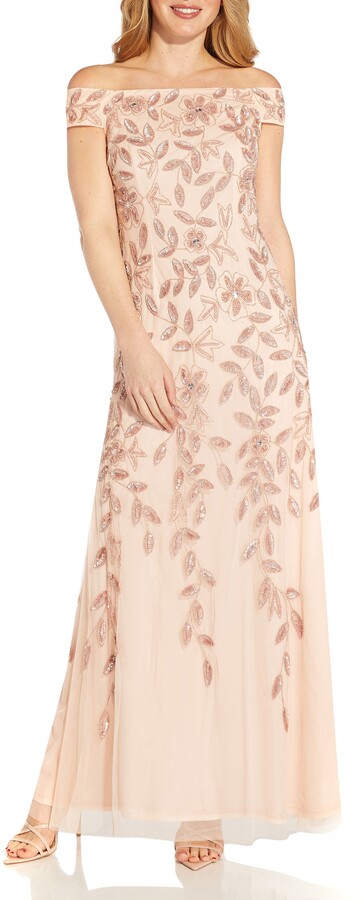 Adrianna Papell Beaded Evening Gown | Shop the world's largest 